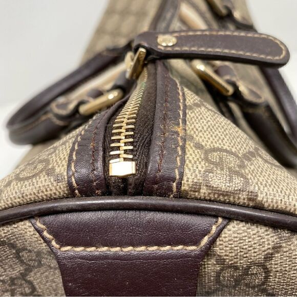 Gucci Web Joy Boston Bag GG Coated Canvas Medium - Picture 14 of 16
